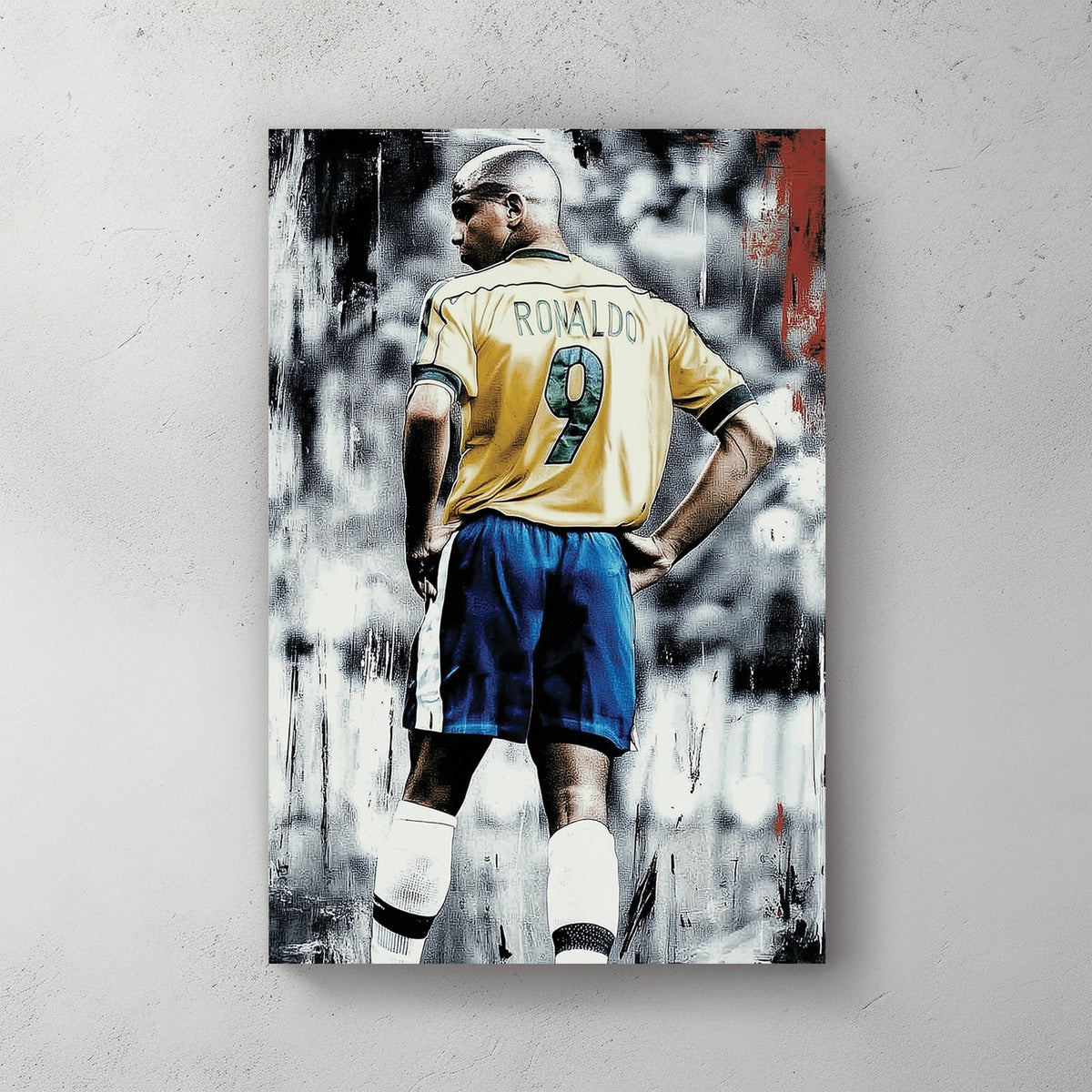 ronaldo nazario brazil football wall art