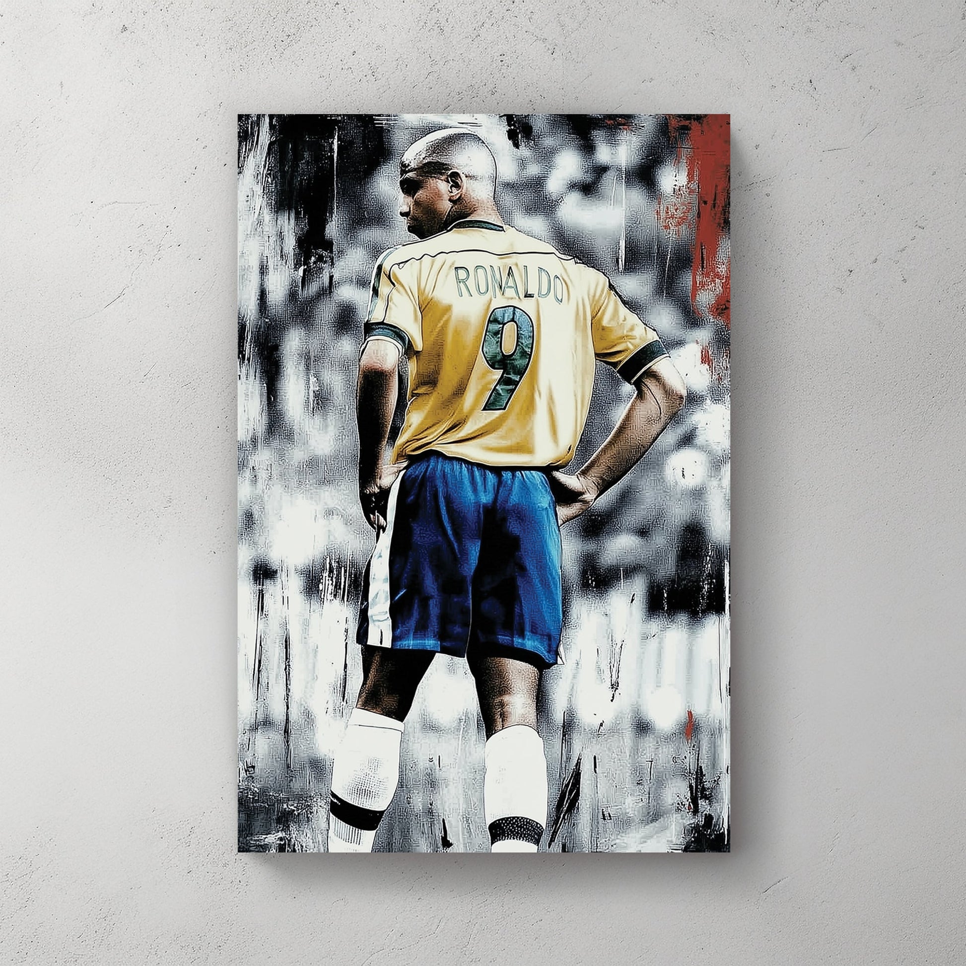 ronaldo nazario brazil football wall art