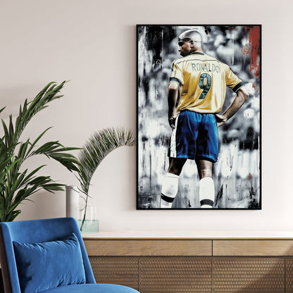 ronaldo nazario brazil football wall art