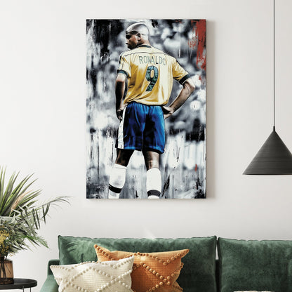 ronaldo nazario brazil football wall art