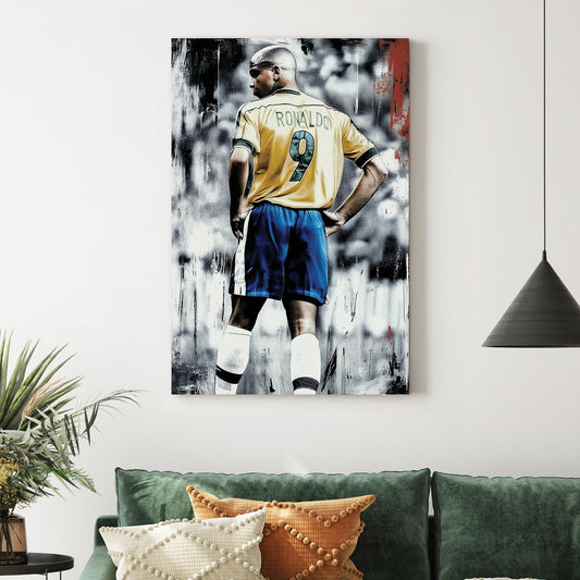 ronaldo nazario brazil football wall art