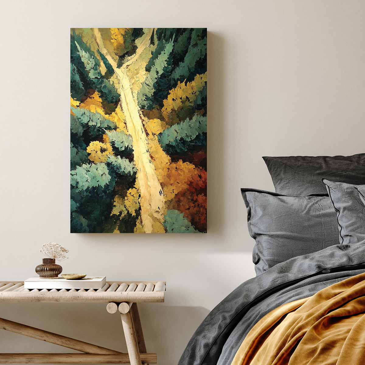 woodland canopy forest wall art