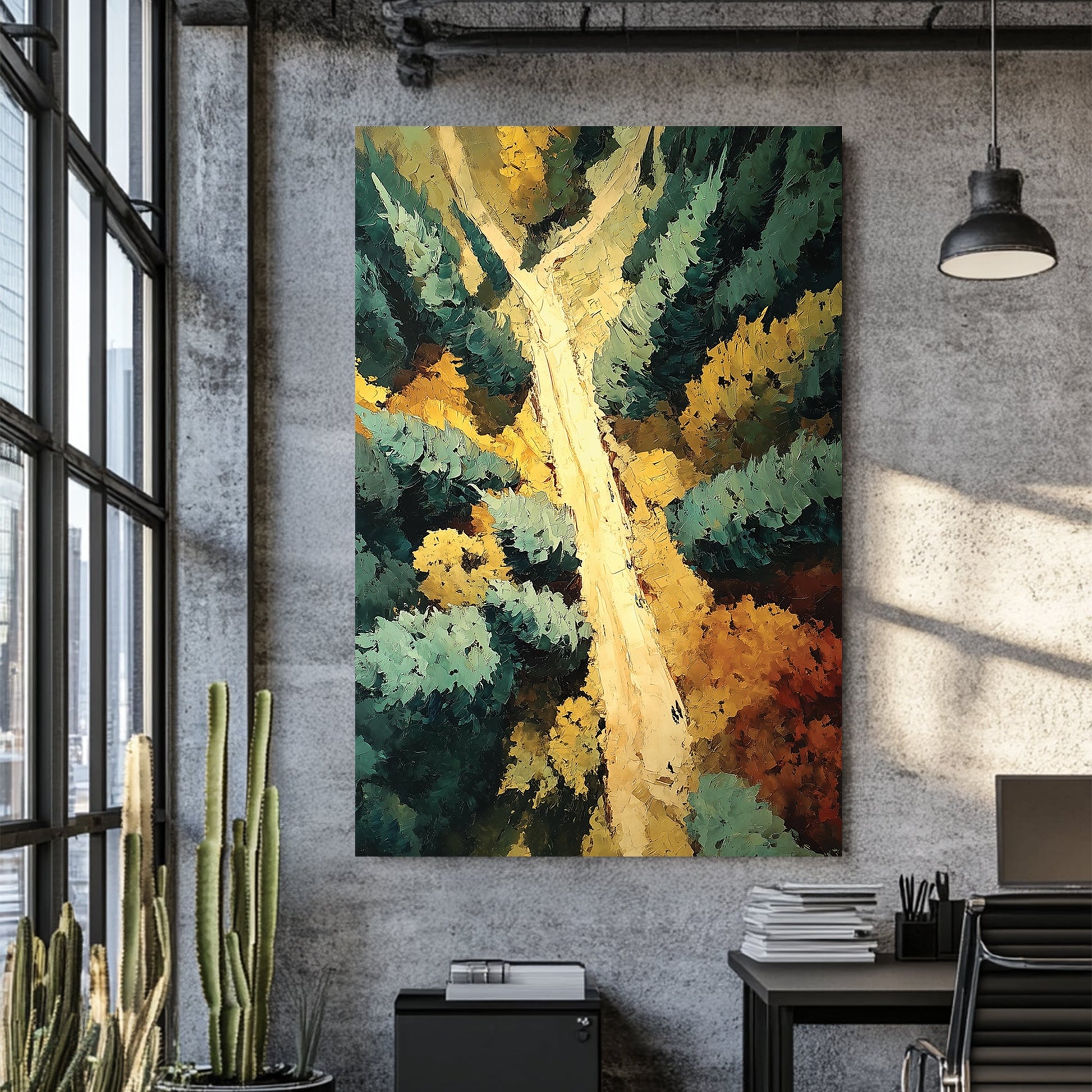 woodland canopy forest wall art