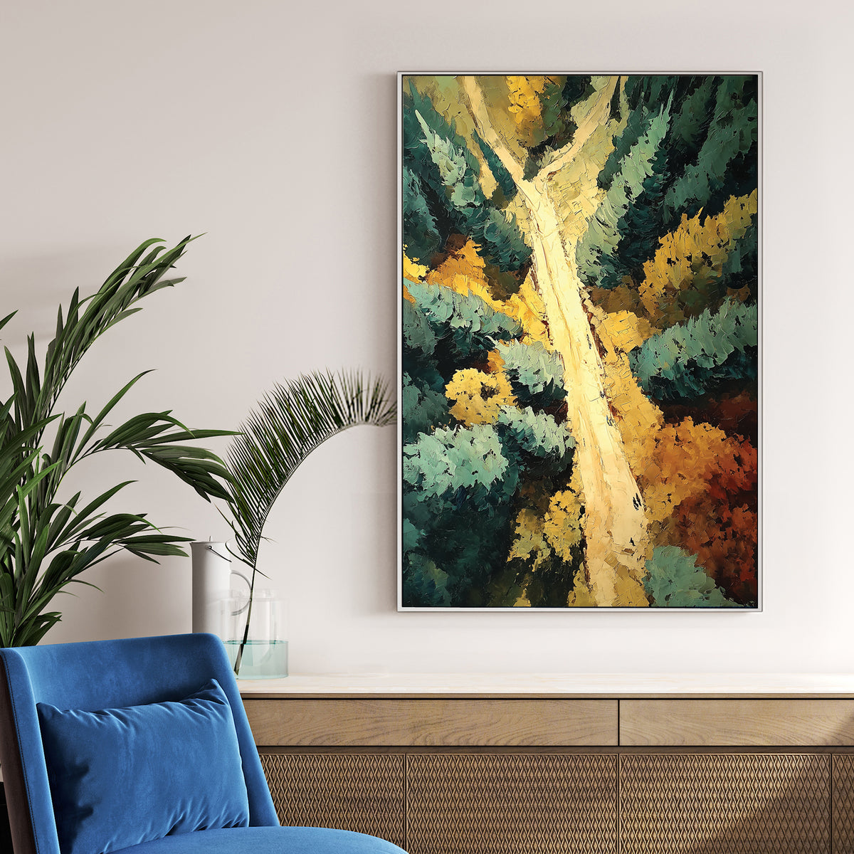 woodland canopy forest wall art