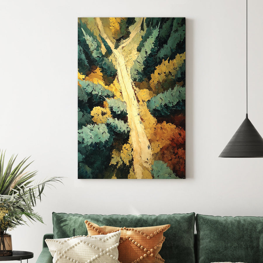 woodland canopy forest wall art