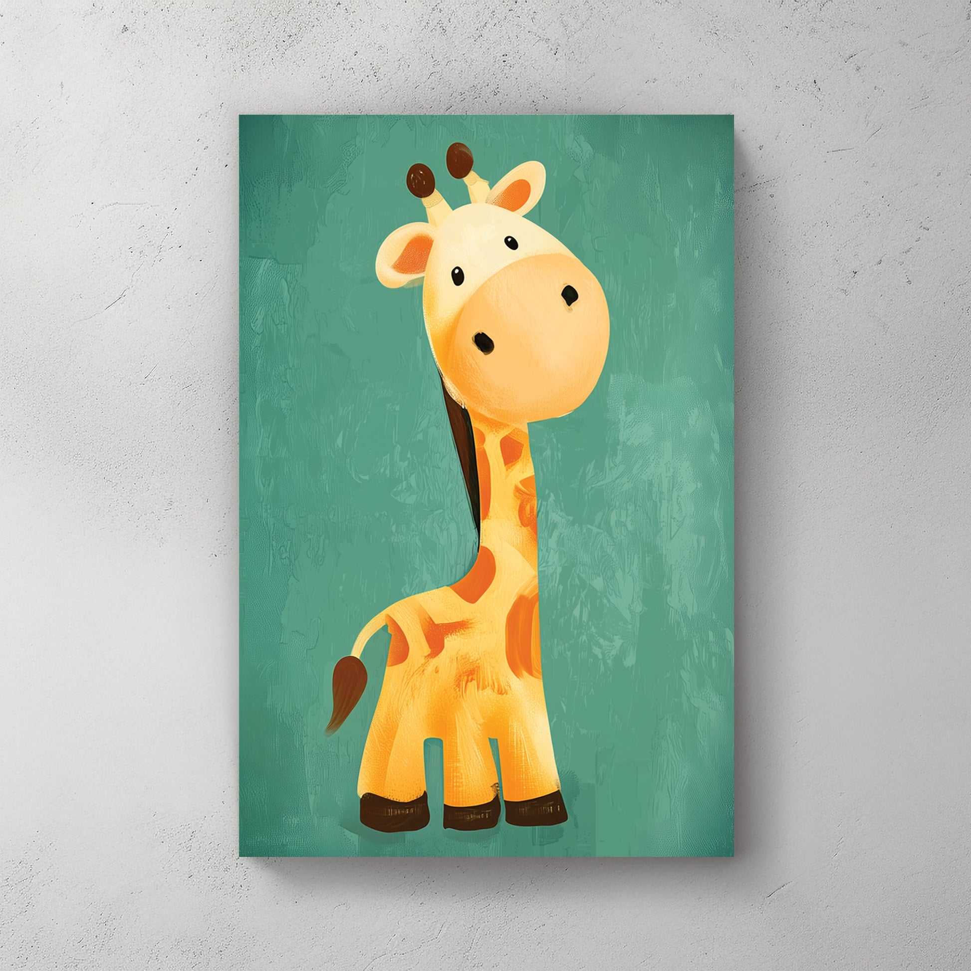 cute giraffe cartoon wall art