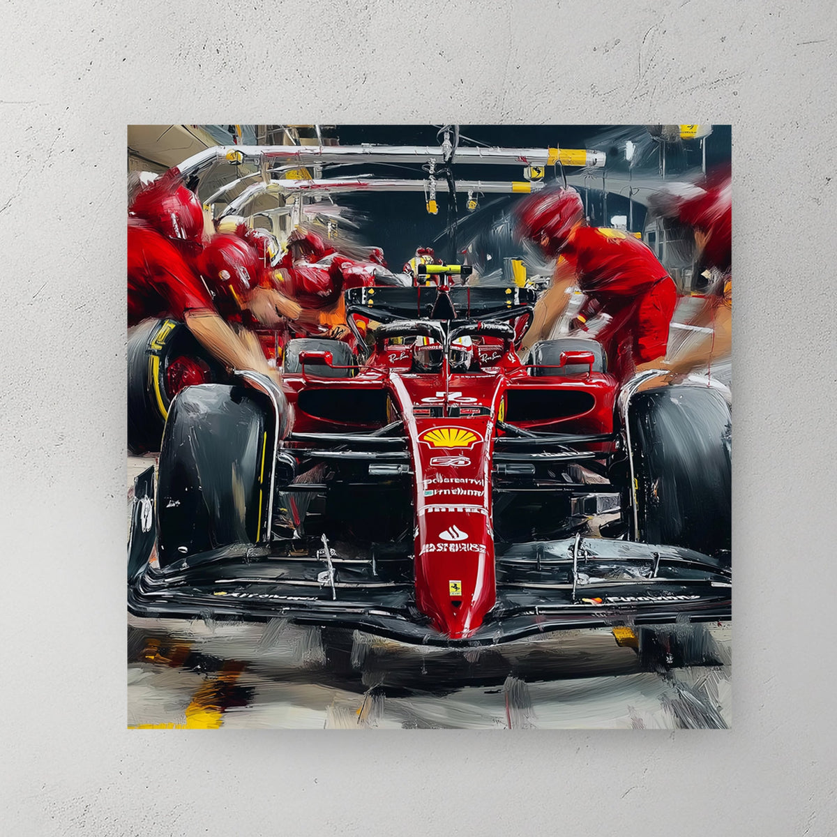 Ferrari Formula 1 pit stop racing wall art