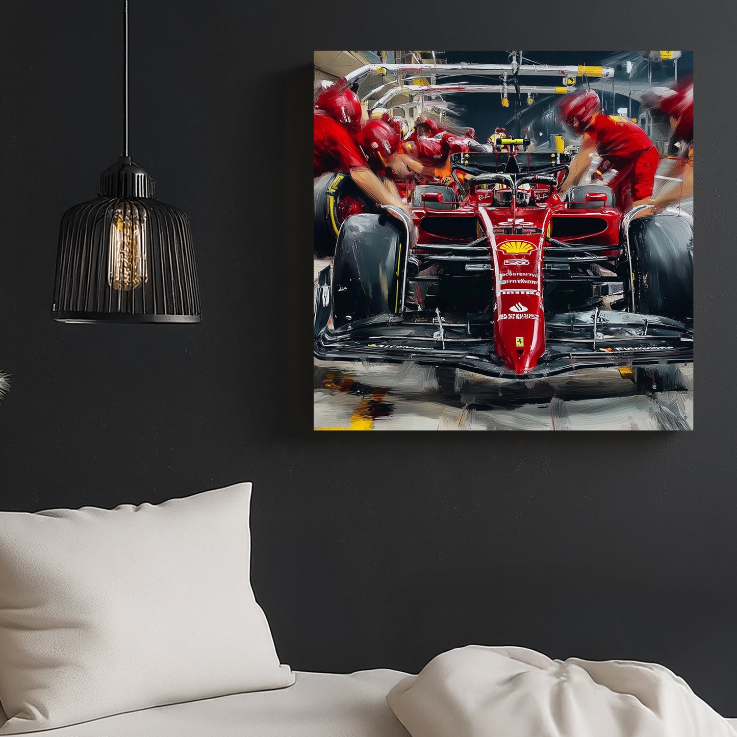 Ferrari Formula 1 pit stop racing wall art
