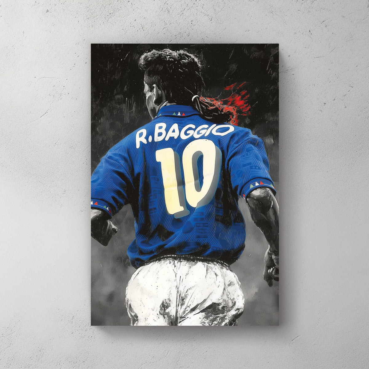 Roberto Baggio Italy soccer wall art