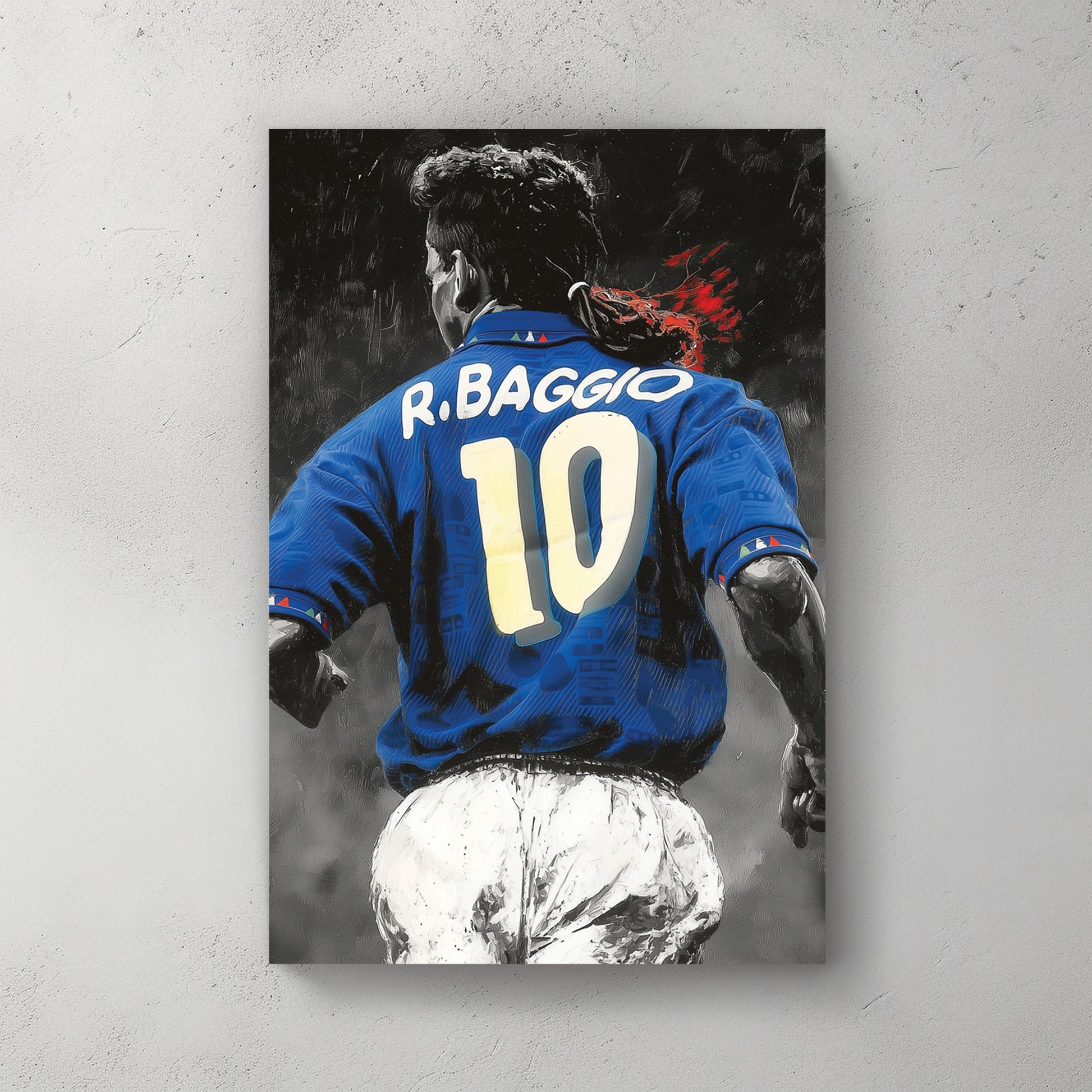 Roberto Baggio Italy soccer wall art
