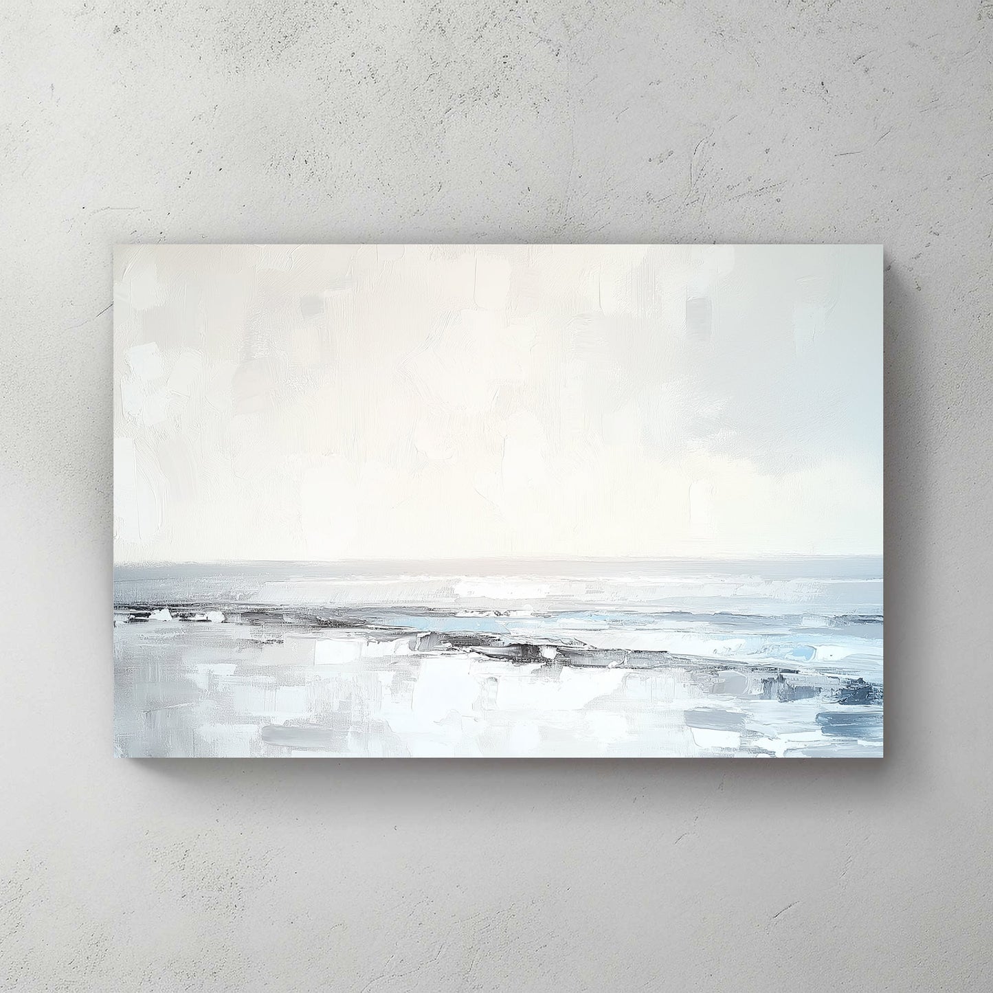 minimalist shoreline painting wall art