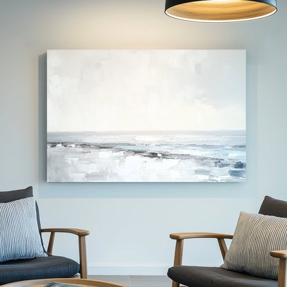 minimalist shoreline painting wall art