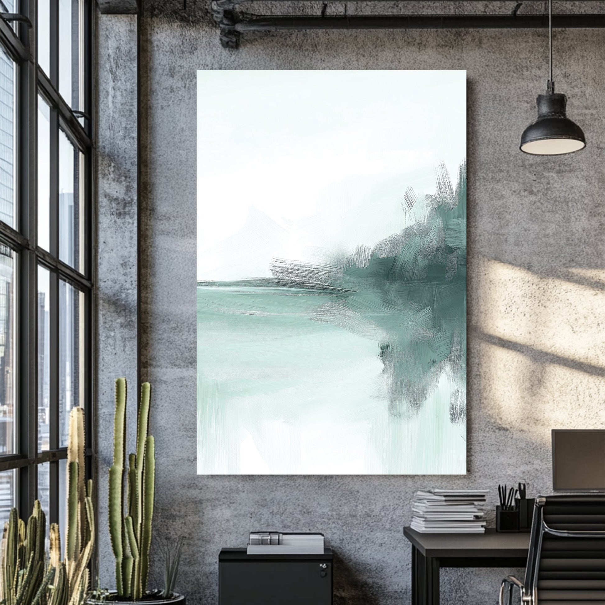 tranquil abstract landscape wall art