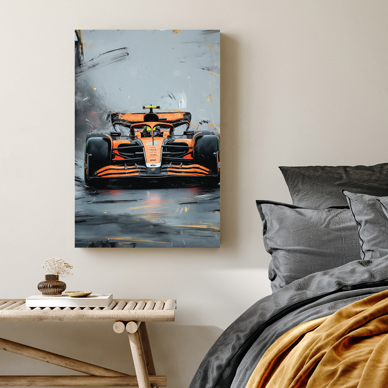 McLaren formula 1 racing car wall art