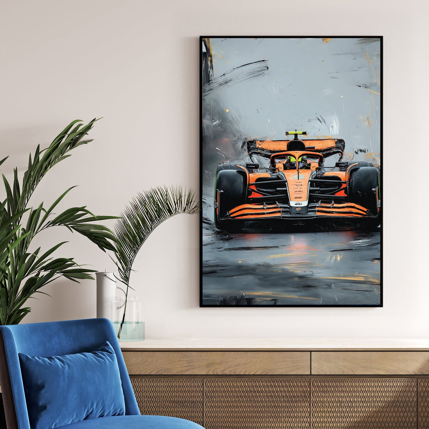 McLaren formula 1 racing car wall art