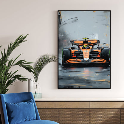 McLaren formula 1 racing car wall art
