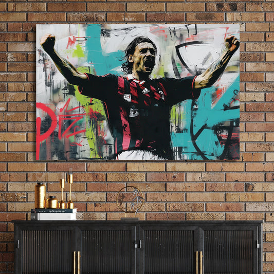ac milan football player graffiti wall art
