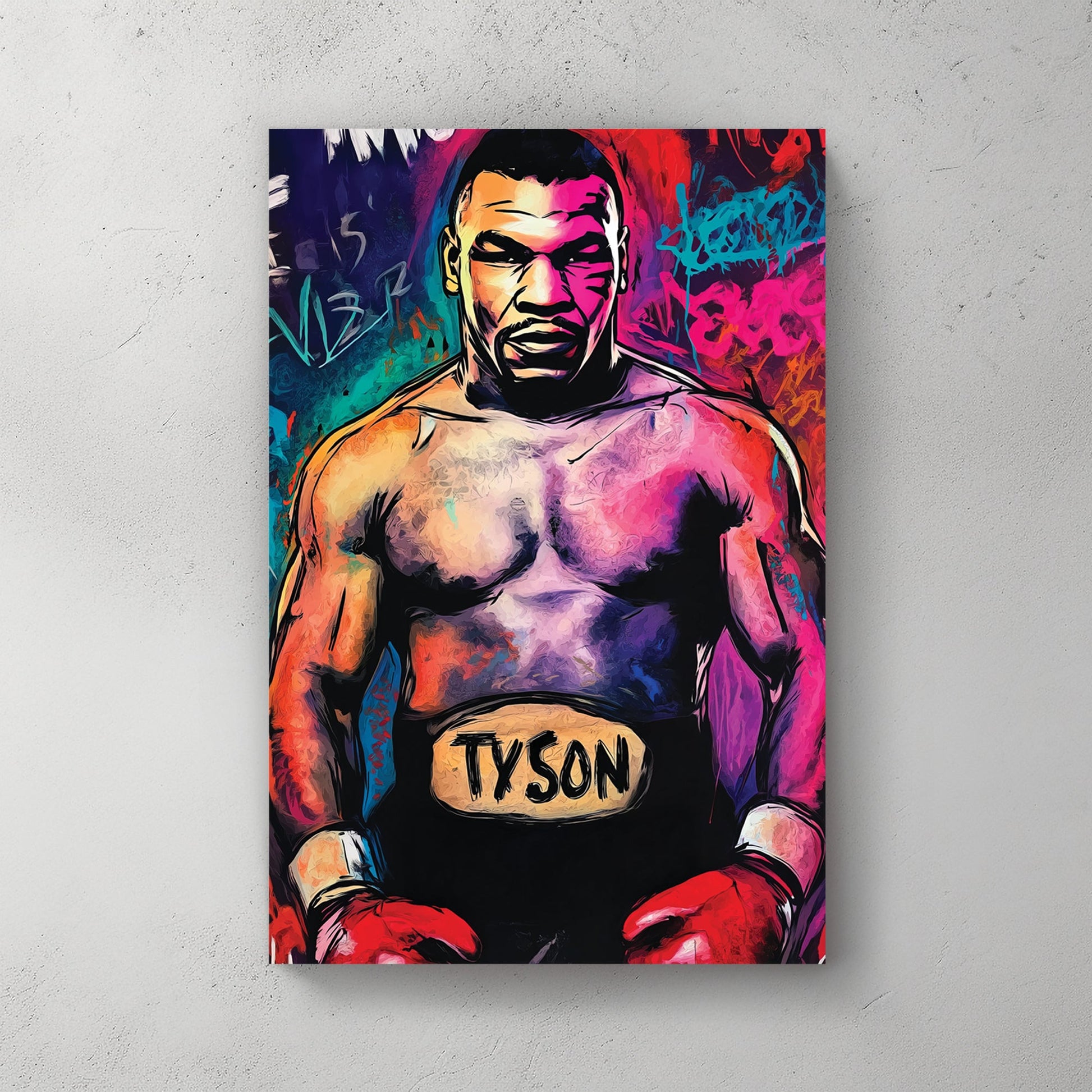boxing legend Mike Tyson graffiti wall art