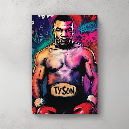 boxing legend Mike Tyson graffiti wall art