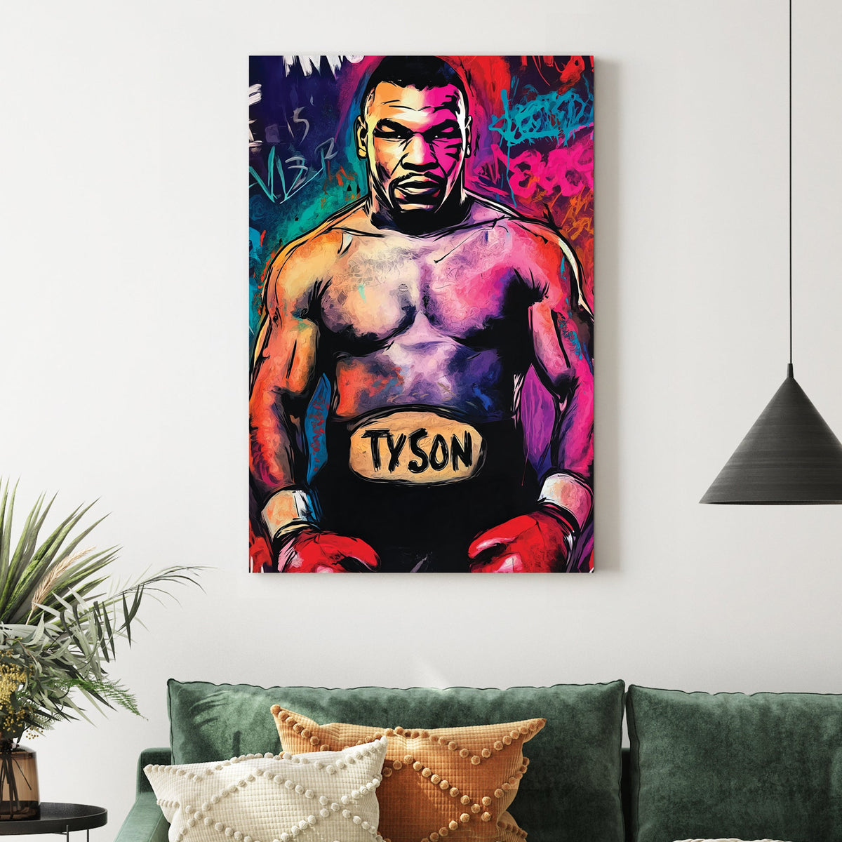 boxing legend Mike Tyson graffiti wall art