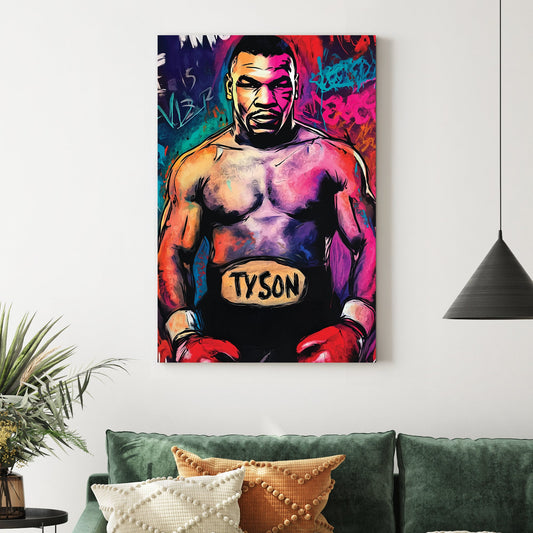 boxing legend Mike Tyson graffiti wall art