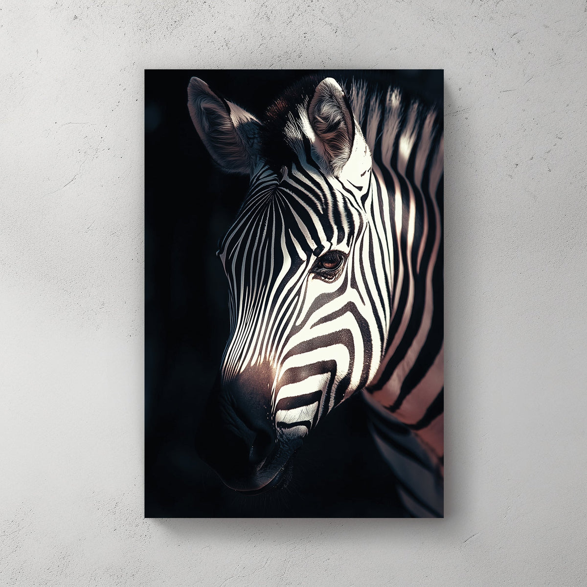 zebra close-up wall art