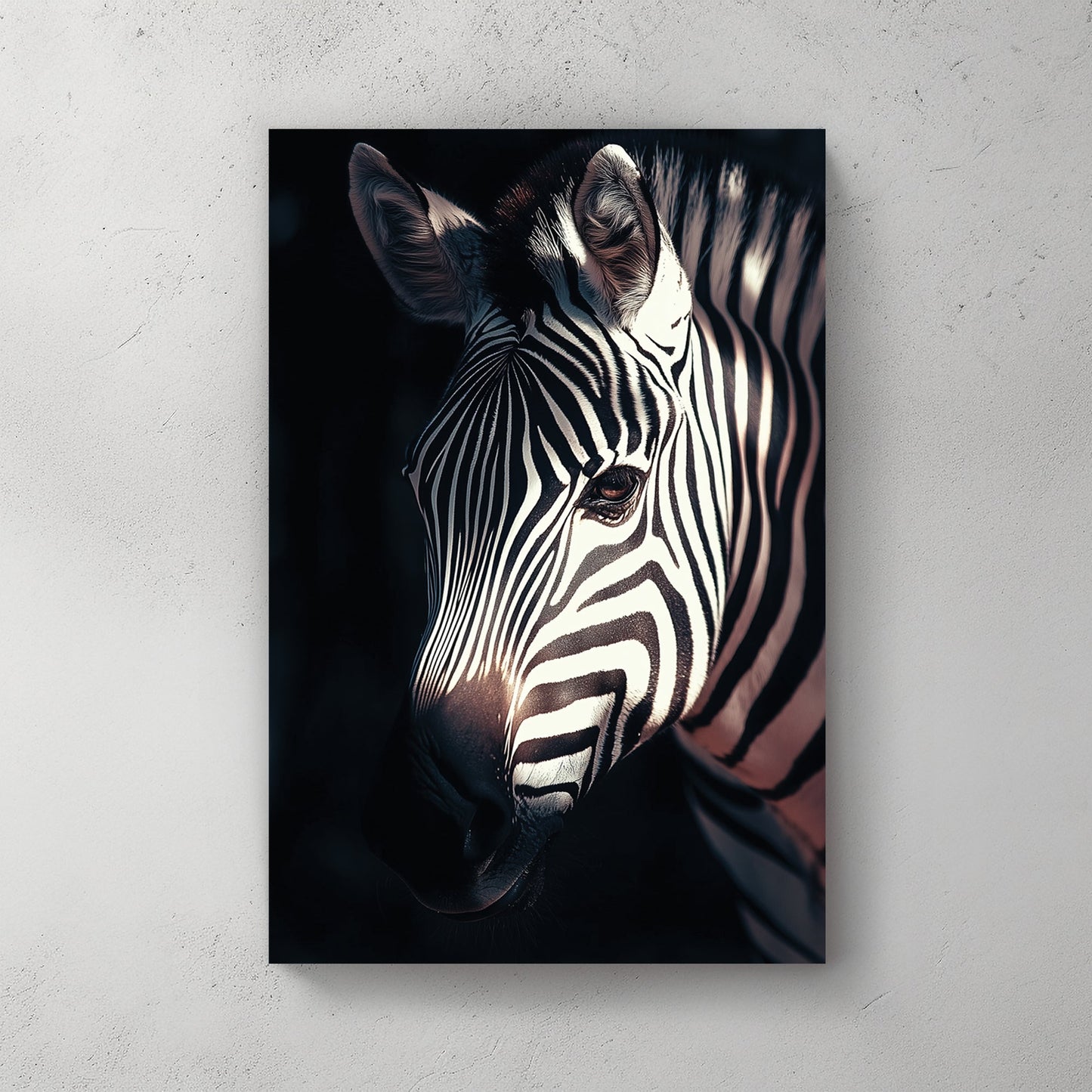 zebra close-up wall art