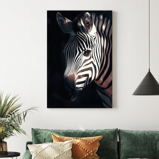 zebra close-up wall art