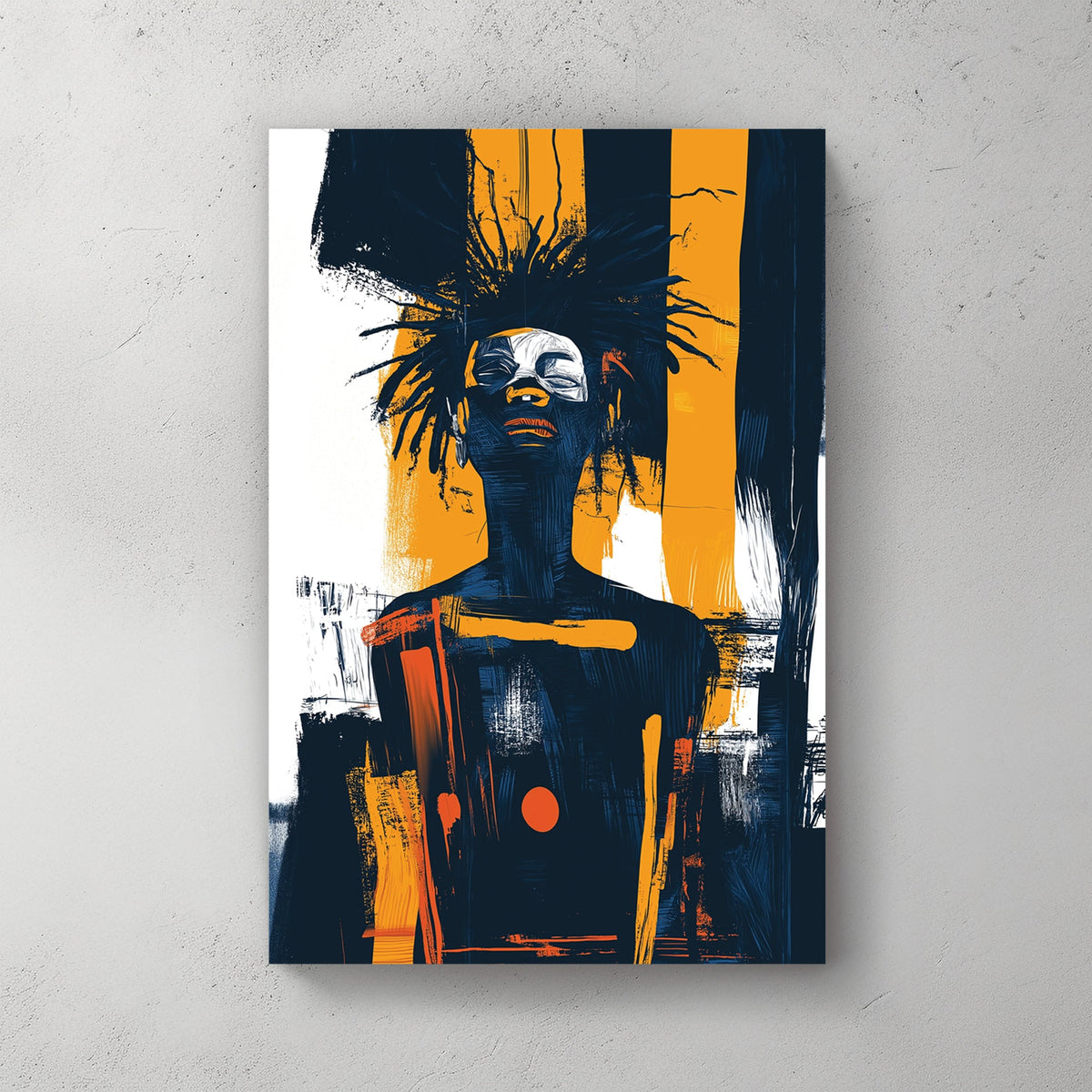 abstract portrait graffiti wall art