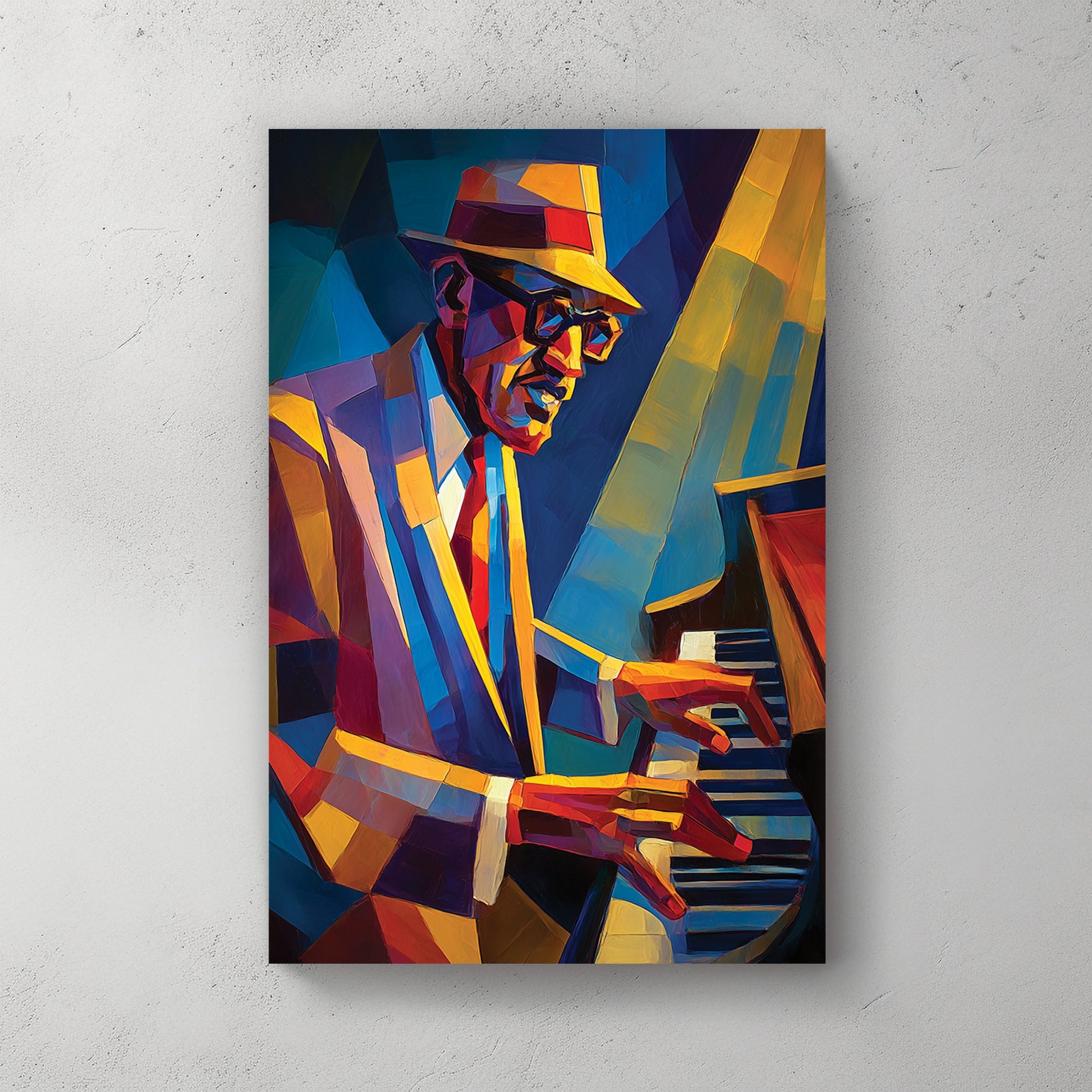 jazz pianist colourful wall art