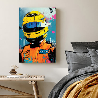 Lando Norris F1 racing driver wall art