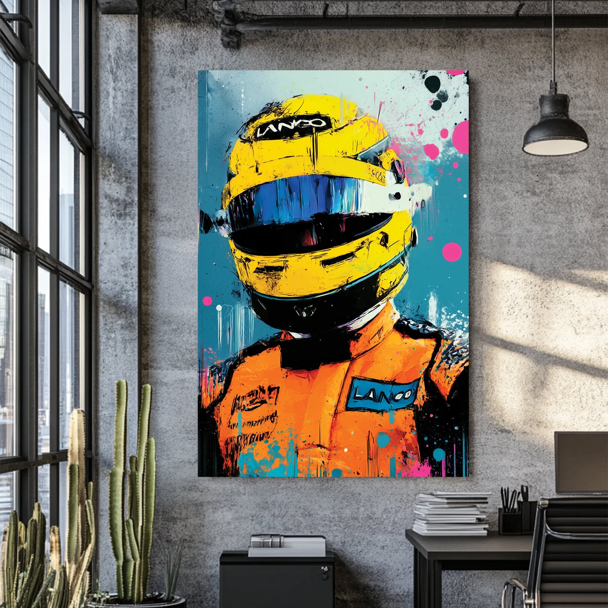 Lando Norris F1 racing driver wall art