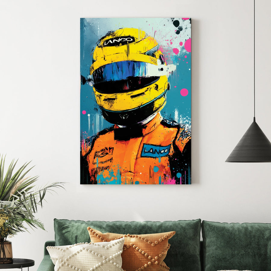 Lando Norris F1 racing driver wall art