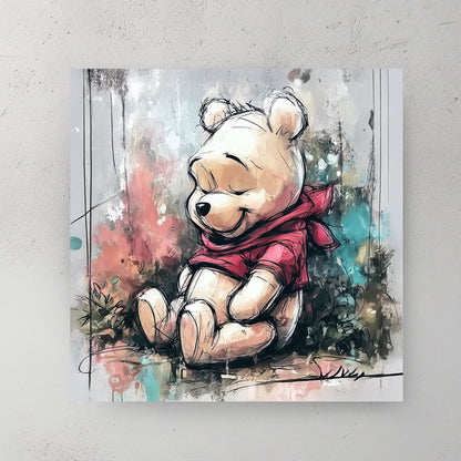 pooh bear nursery wall art
