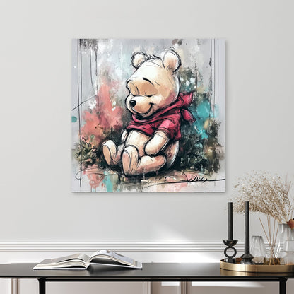 pooh bear nursery wall art