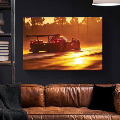 Ferrari Le Mans race car wall art