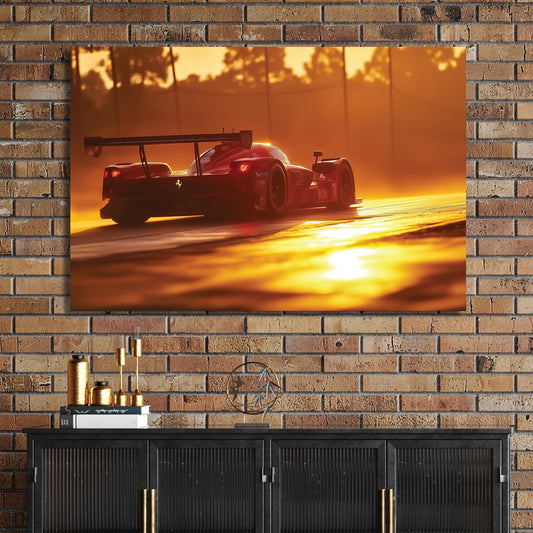 Ferrari Le Mans race car wall art