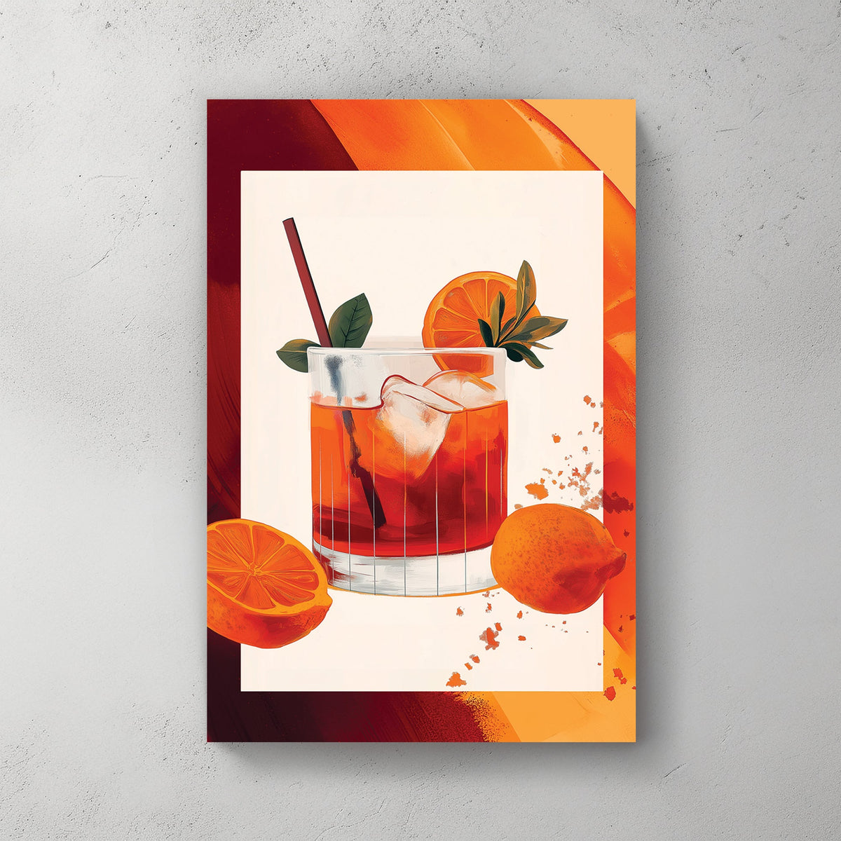 citrus cocktail wall art