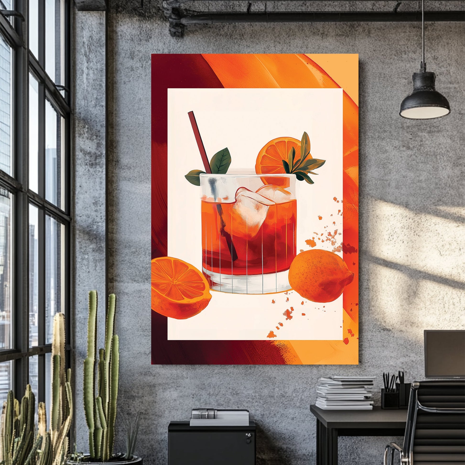 citrus cocktail wall art