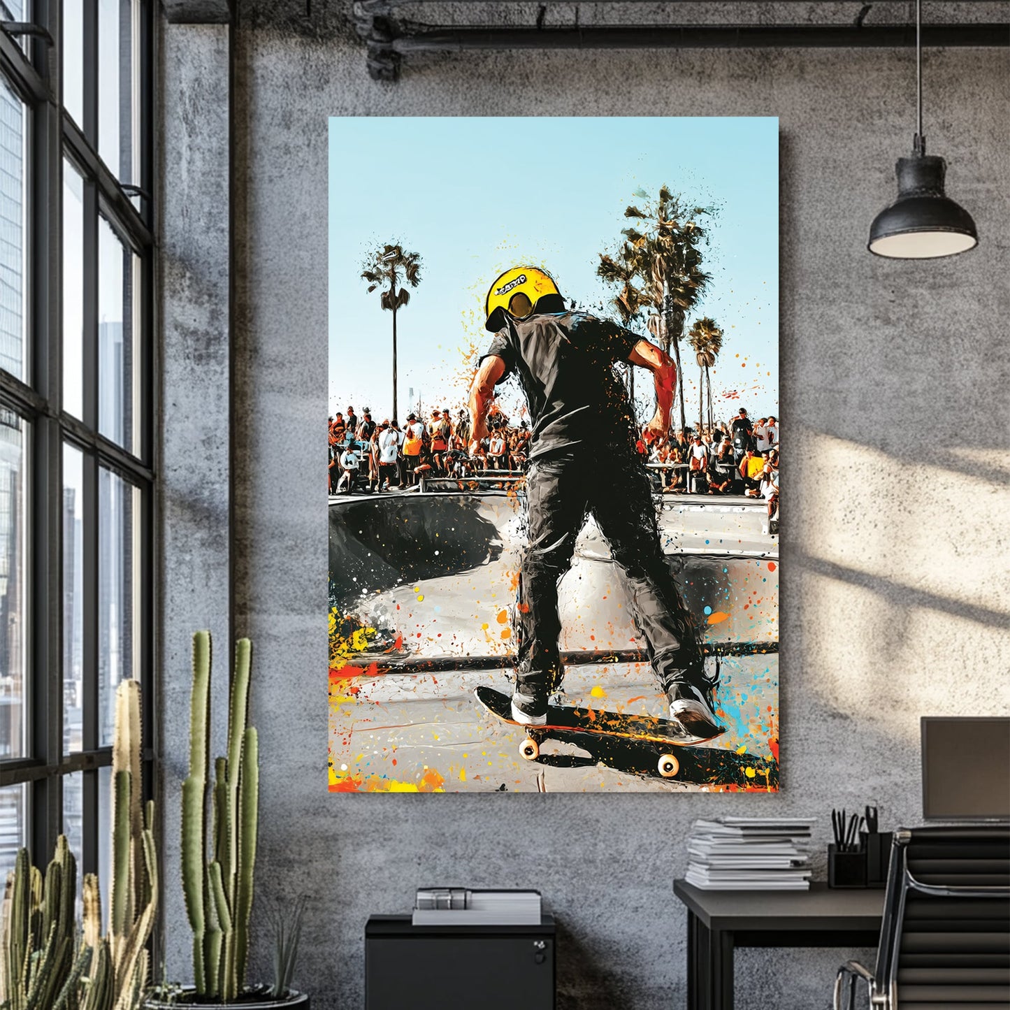 skateboarder in Venice Beach wall art