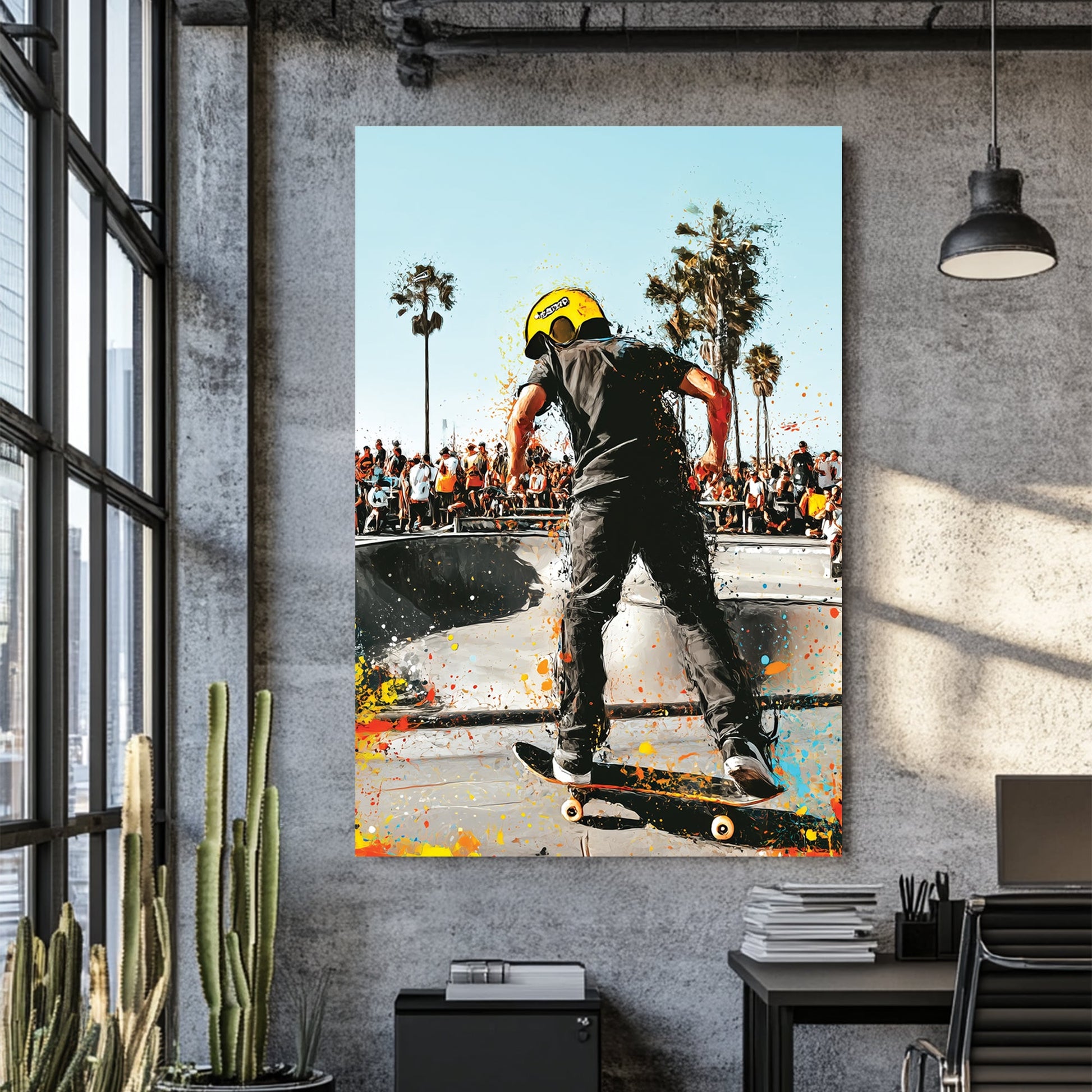 skateboarder in Venice Beach wall art