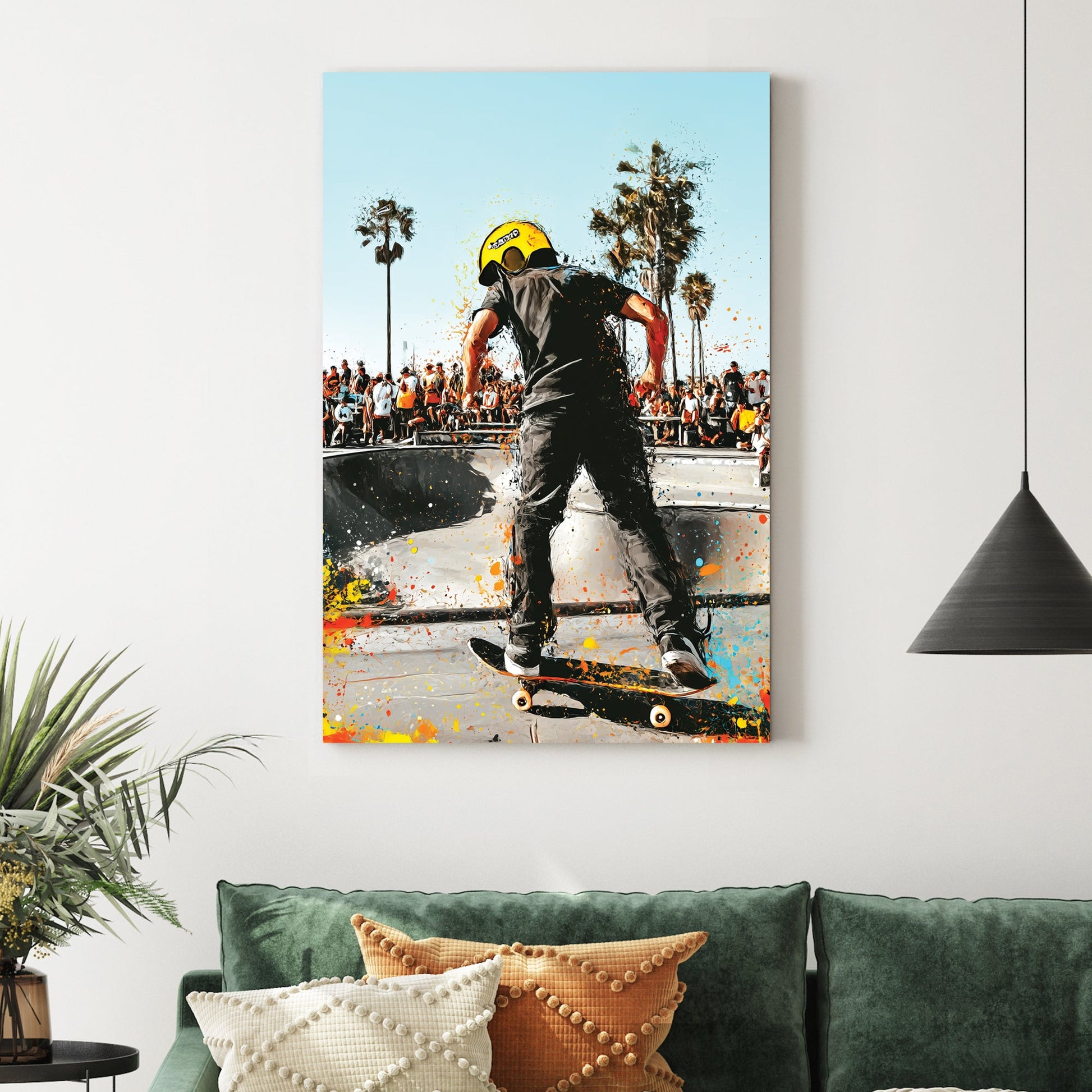 skateboarder in Venice Beach wall art
