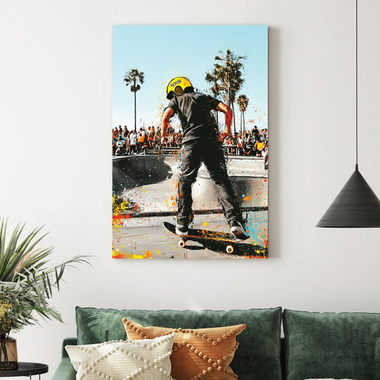 skateboarder in Venice Beach wall art