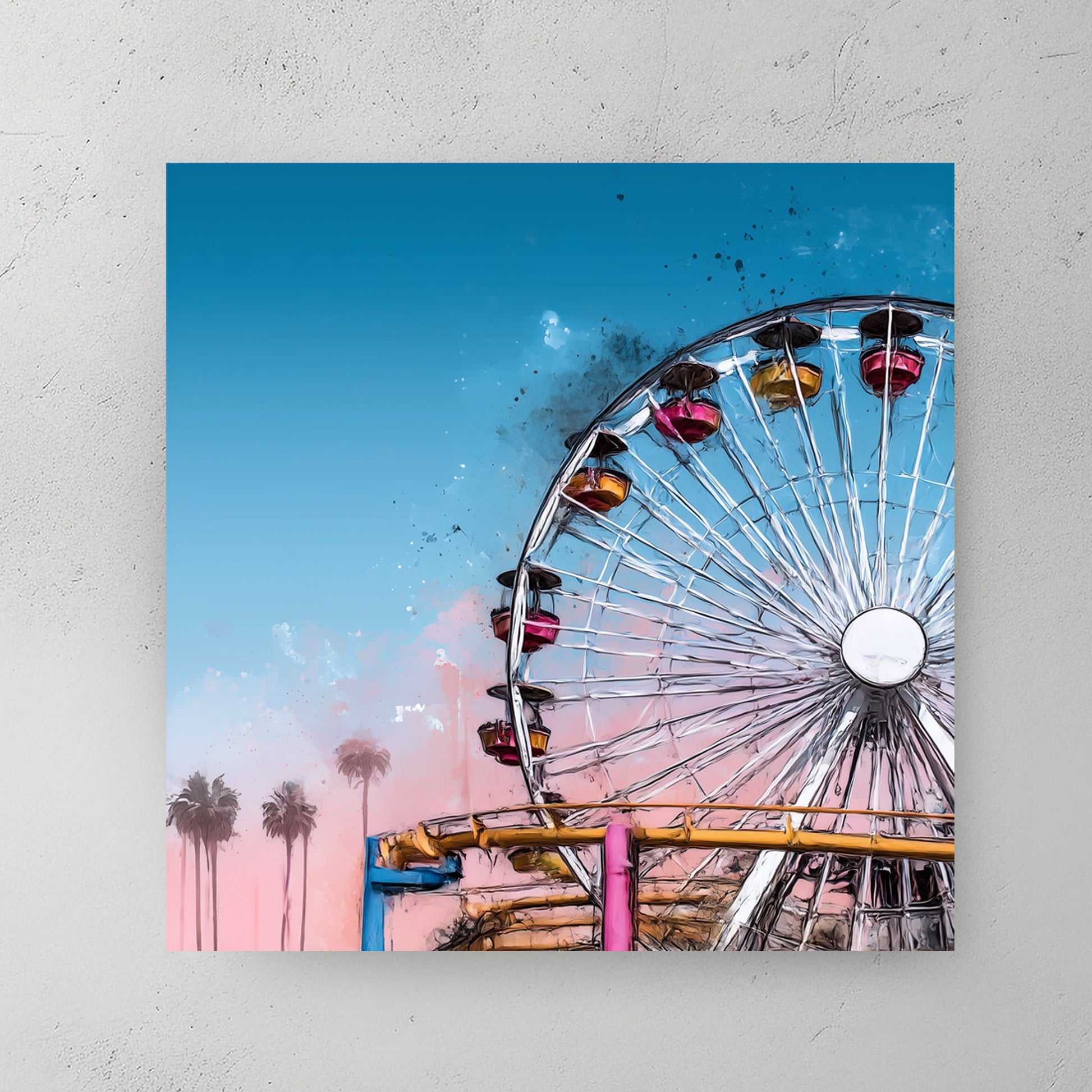 Santa Monica Pier Ferris wheel wall art