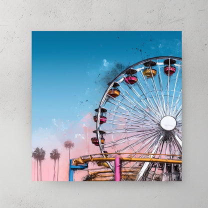 Santa Monica Pier Ferris wheel wall art