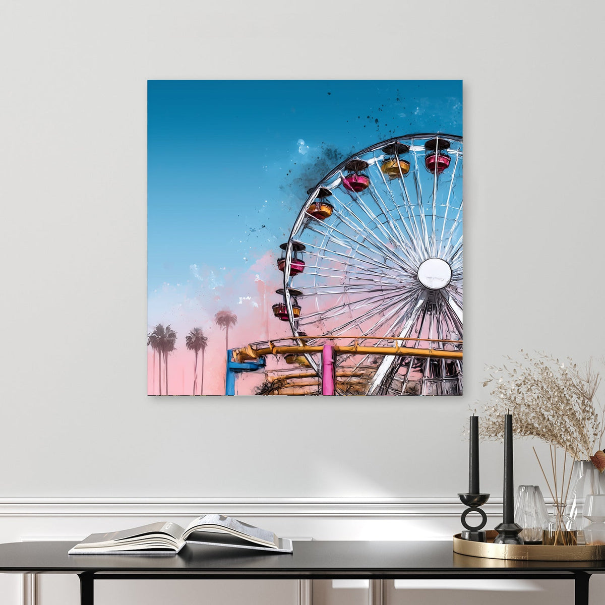 Santa Monica Pier Ferris wheel wall art