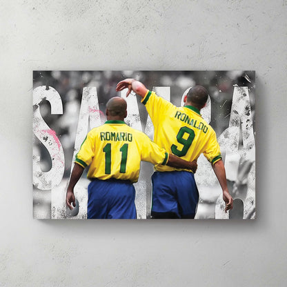 romario ronaldo brazil soccer wall art