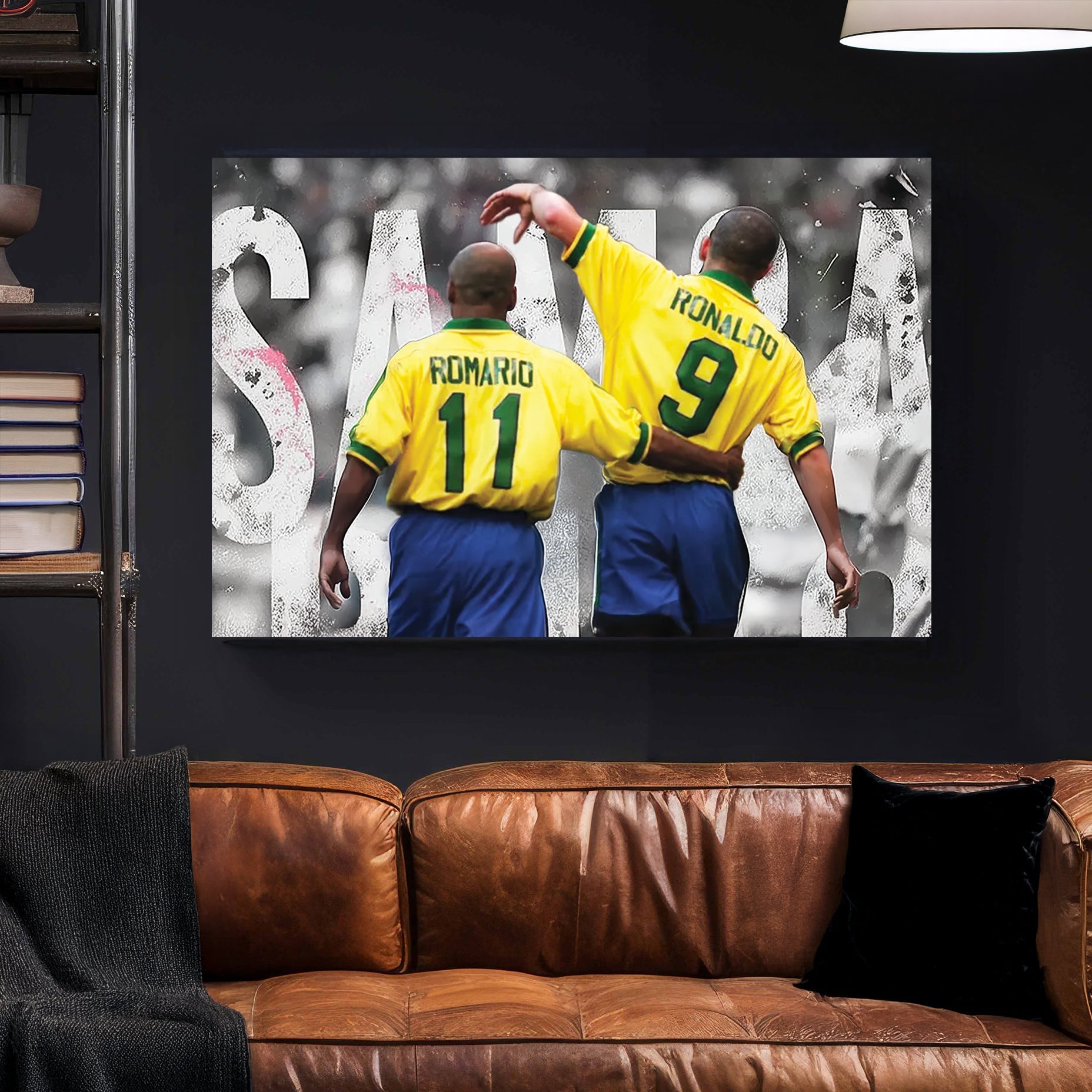 romario ronaldo brazil soccer wall art
