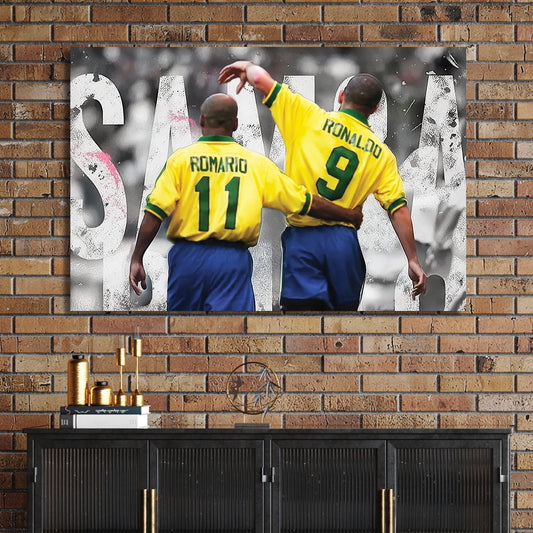 romario ronaldo brazil soccer wall art