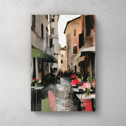 trattoria alley italian street wall art